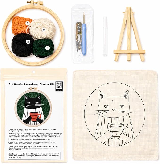 CELCRAFTIQUE Punch Needle Kits for Adults Beginner, Tool - Image 3