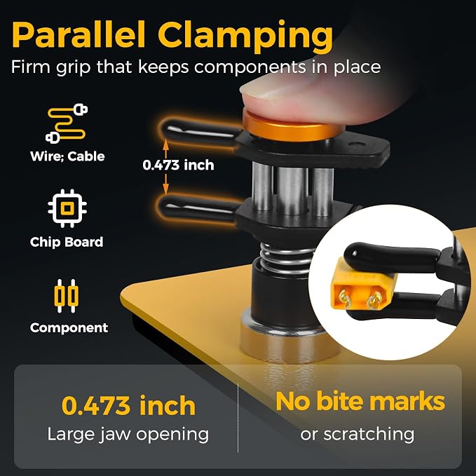 Helping Hands Clamp Metal, Adjustable Third Hand Soldering Holder Stand - Image 2