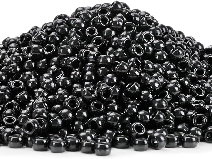 3000+ pcs Pony Beads, Beads for Hair Braids, Beads for Crafts, Plastic Beads by Eppingwin