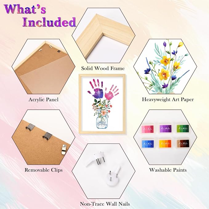 CLUSIVC Flower Bouquet Handprint Craft Kit-Gifts - Image 3