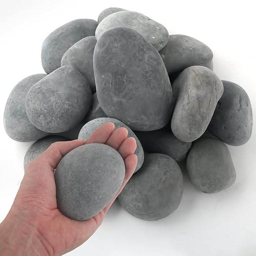 Quibbay 5 lbs Mexican Beach Pebbles, 2-3 Inch Decorative River Rocks by Unknown