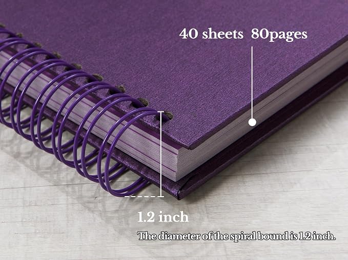 potricher 8 x 8 Inch DIY Scrapbook Photo Album 80 Pages Thick Kraft Blank - Image 4