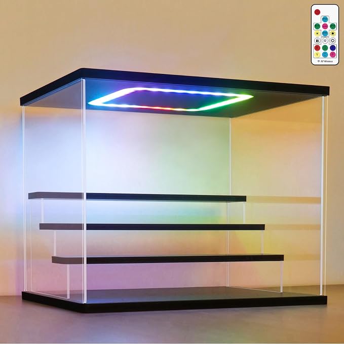 NONEMEY LED Acrylic Display Case, 4 Tier Display Case by NONEMEY
