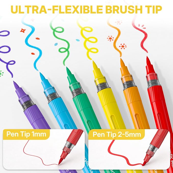 WUO 84 Colors Acrylic Paint Markers, Acrylic Paint Pens and Acrylic Markers - Image 7