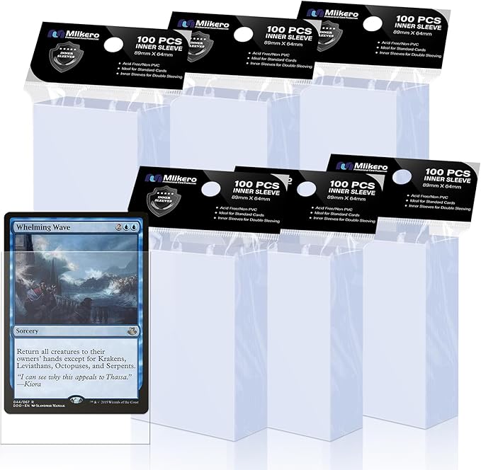 600 Pack Card Sleeves, Perfect Fit Inner Sleeves Ideal by Mlikero
