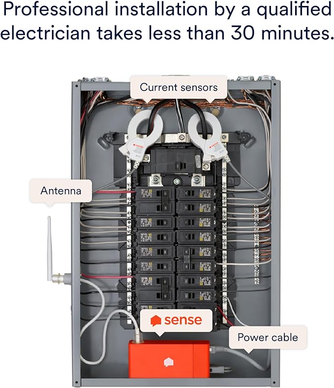 Sense Energy Monitor - Track Electricity Usage in Real Time and Save Money - Meets Rigorous ETL/Intertek Safety Standards
