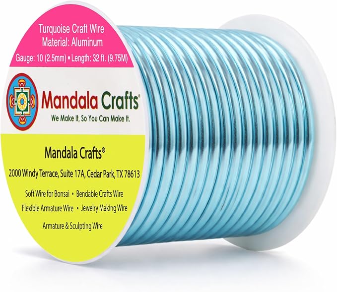 Mandala Crafts 10 Gauge Anodized Aluminum Craft Wire by MandalaCrafts
