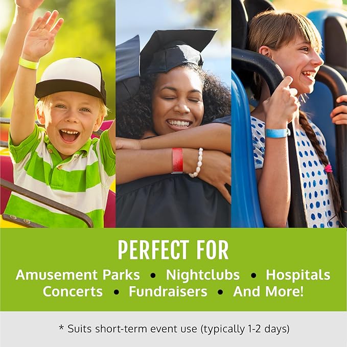 1,000 WristCo Tyvek Metallic Gold Wristbands for Events – Tamper-Proof Design Prevents Reuse – Premium-Grade Bracelets for Hospital & Medical ID, Party, Concert Entry, VIP Identification