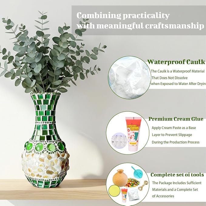 DIY Mosaic Vase Kit for Adults - Image 5