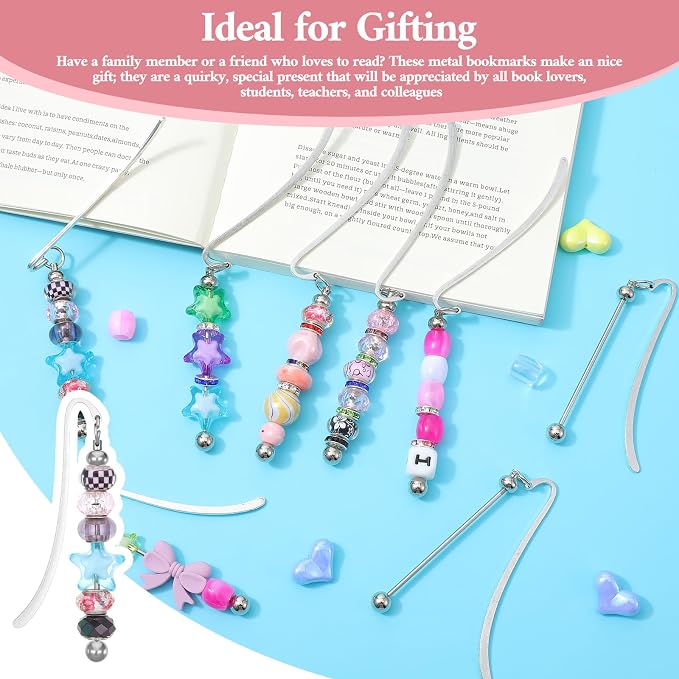 40pcs Beadable Bookmarks DIY Metal Blank Bar Bookmark - Image 6