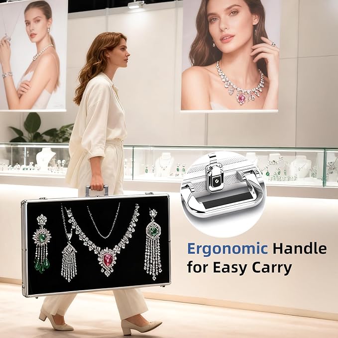 Large Portable Card Show Display Case 34"x22", Aluminum Lockable Trade Show - Image 6