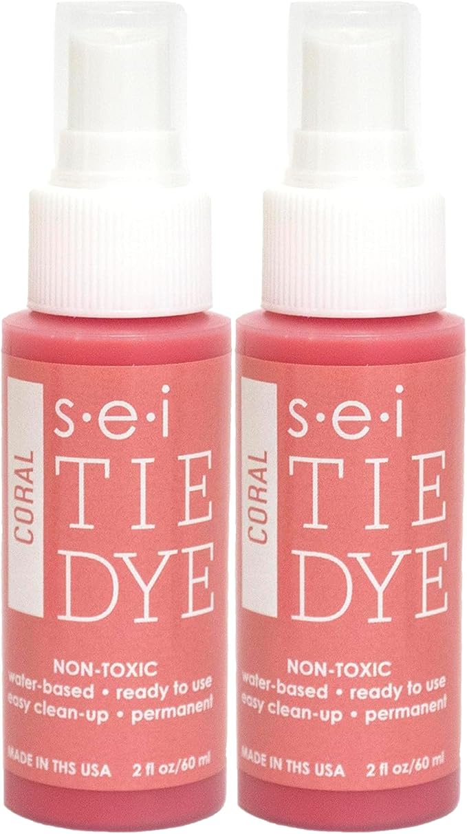 S.E.I. Coral Tie Dye Spray Bottle: 2oz. Non Toxic Fabric Dye Spray, DIY by SEI