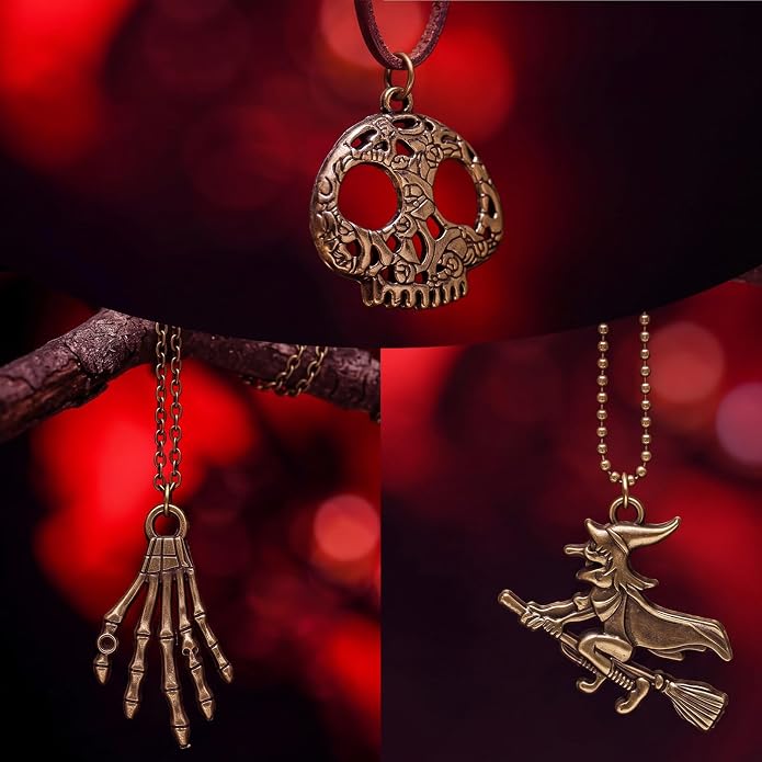 Hicarer 80 Pieces Antique Silver Pendants Charms Pendants Gothic Jewelry Making - Image 3