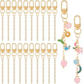 Chuyau 20pcs Gold Keychain Making Kit Swivel Snap Hook Lobster Claw Clasps by chuyau