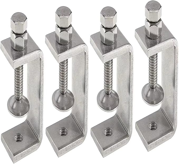304 Stainless Steel C Clamp - Tiger Clamp Woodworking Clamp Heavy Duty C-clamp With Wide Jaw Openings (85MM)，4PCS
