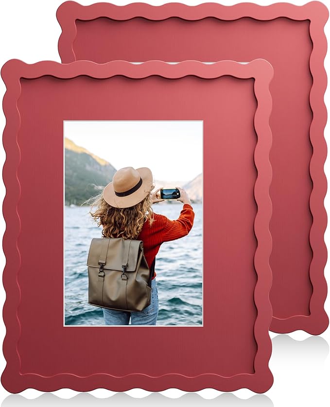 8X10 Wavy Picture Frame With Mat by Unknown