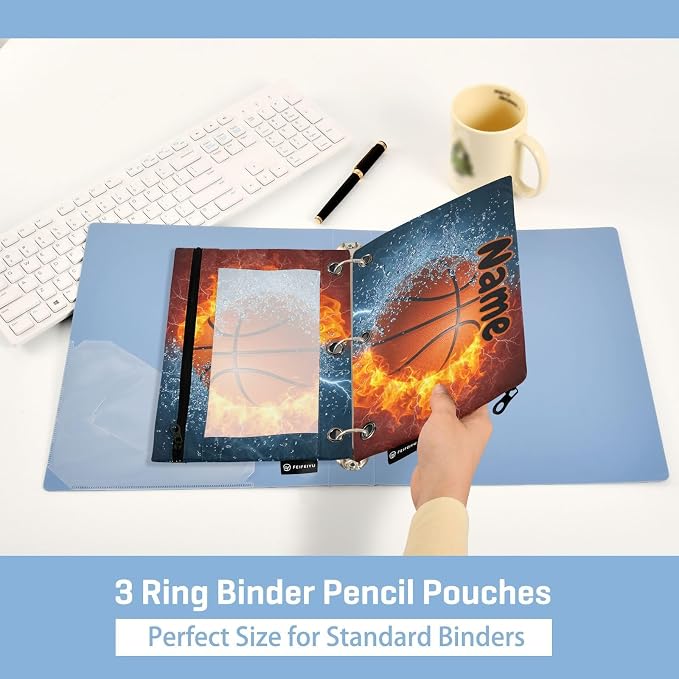 Custom Basketball Ball Pencil Pouch - Image 4