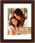 Solid Wood 8x12 Picture Frame Beaded Frame by QOTIB