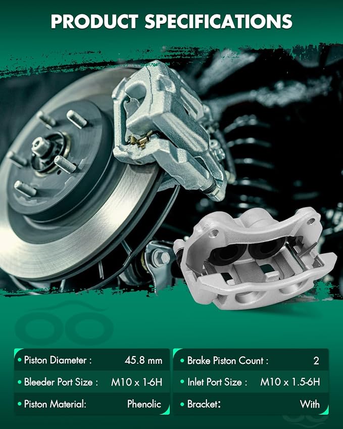 SCITOO 18B4950 18B4951 Disc Brake Calipers Assembly with Bracket Fit For Chevrolet Equinox 2005-2006,For Pontiac Torrent 2006,For Saturn Vue 2004-2007