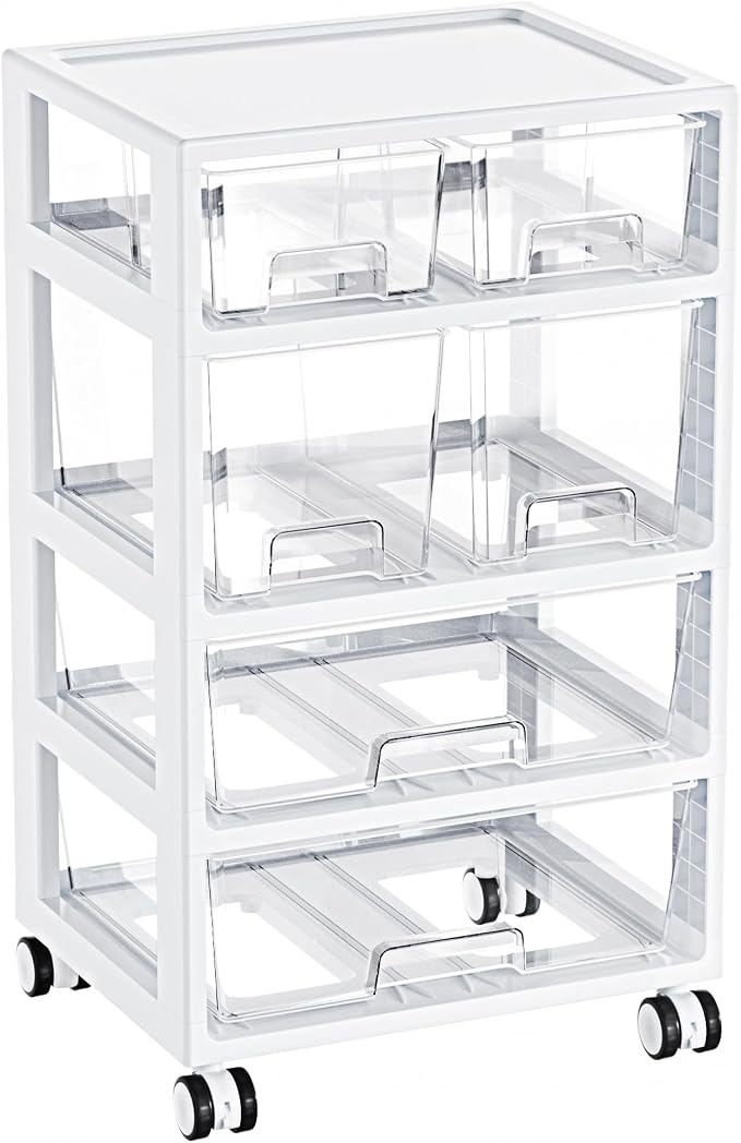 Vtopmart Plastic Drawer Storage Orangizer, 4 Tier 6 Drawers by Vtopmart