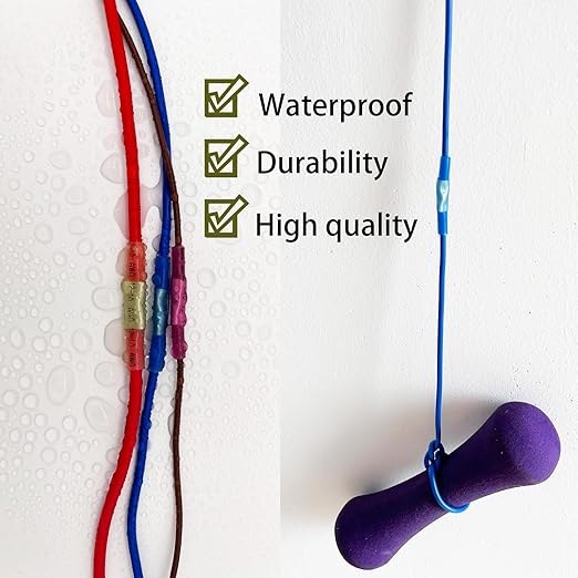 220Pcs Butt Terminal Connectors, Waterproof Heat Shrink Wire Connectors, Automotive Electrical Connector Terminals Kit, Crimp Connectors (22-10 Gauge)