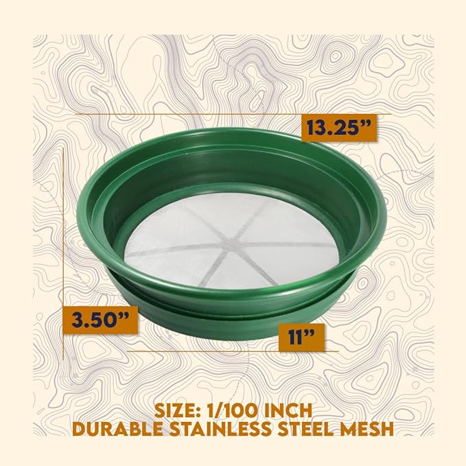SE 13.25 Inch Wide Stackable Classifier Gold Prospecting Pan - Image 3