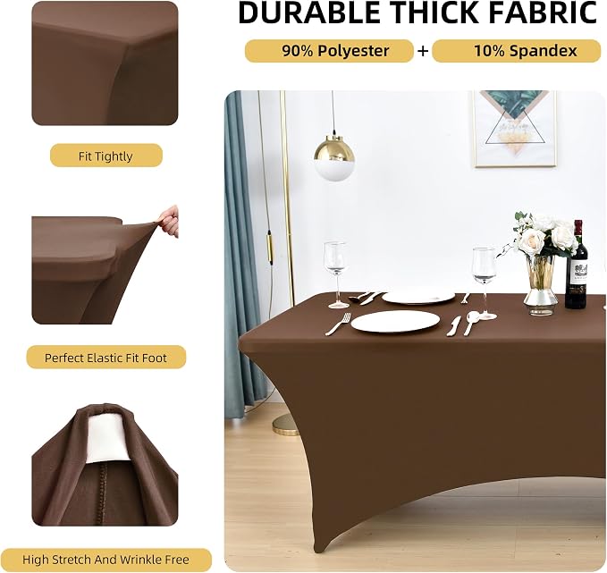 2-Pack 8ft Spandex Table Covers - Image 2