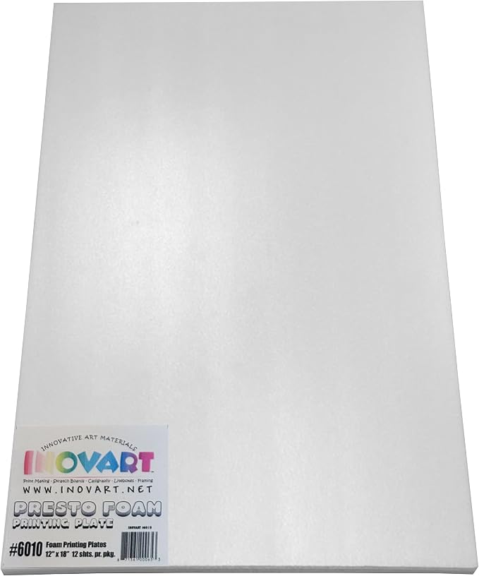 INOVART Presto Foam Printing Plates, 12 Sheets by Inovart