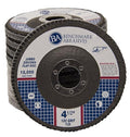 Benchmark Abrasives 4.5" x 7/8" Premium High Density Jumbo Zirconia Type 29 Flap Discs, Sanding Rust Removal Finishing Grinding Deburring Blending Abrasive Grinder Discs (100 Pack) - 120 Grit