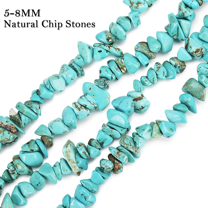456 PCs Natural Chip Stone Beads, 5-8mm Irregular Multicolor Gemstones Loose - Image 3