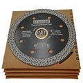 DT-DIATOOL Diamond Granite Blade 4 Inch for Marble Porcelain Tile Ceramic Diamond Cutting Disc with Mesh Turbo Diamond Segments Pack of 5