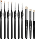 Golden Maple Miniature Paint Brushes Drybrush-10pcs Micro Detail Paint Brush Set by goldenmaple