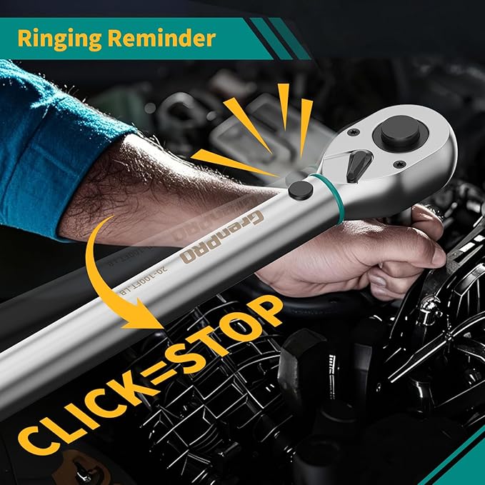 Torque Wrench 1/2 Drive, Inch Pounds Torque Wrench,Bike Tool Small Mini Click Torque Wrenches 72 Tooth 50-250 Ft.lb/68-339 Nm, Bicycle Car Tire Adjustable In lbs Torch Wrench With Storage Case