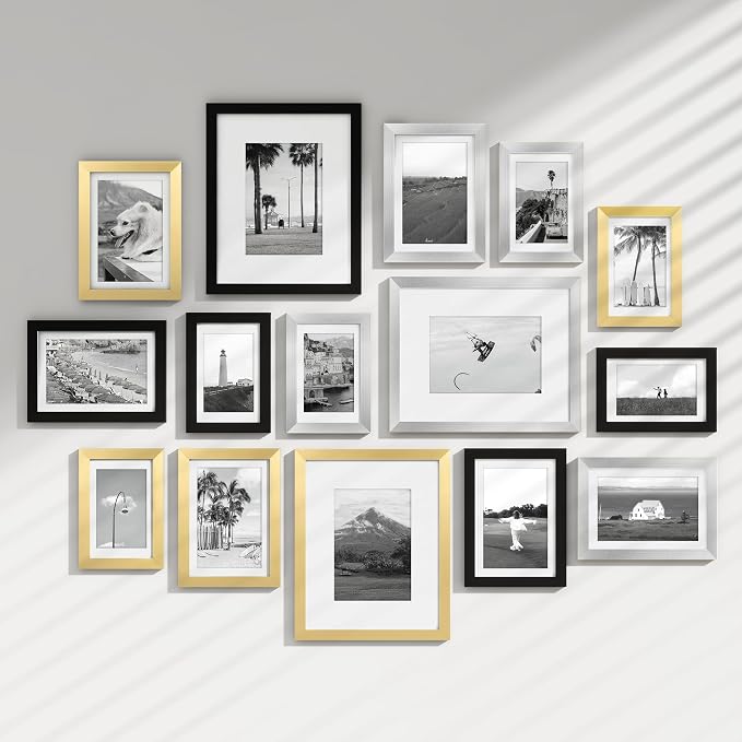 Venusmiles 15 Pack Picture Frames Collage Wall Decor, Gallery Frame Set by Venusmiles
