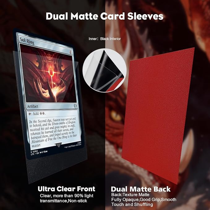 600PCS MTG Card Sleeves, Katomula 6 Colors Dual Matte Card Sleeve - Image 3