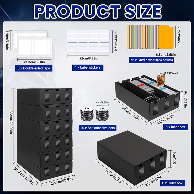 AOBOPLE Card Storage Box, 18000+ Cardboard Card Boxes - Image 2