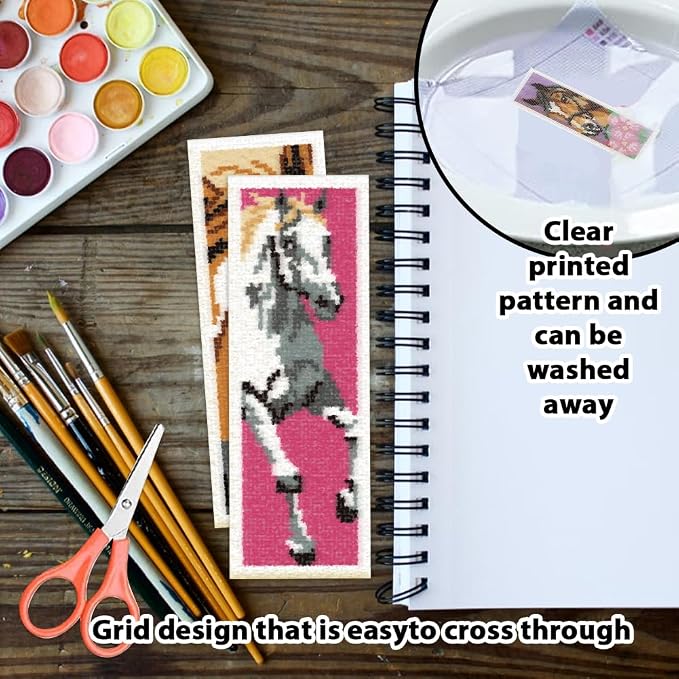 ORIGACH 6 Set Horse Cross Stitch Bookmark Kit - Image 3