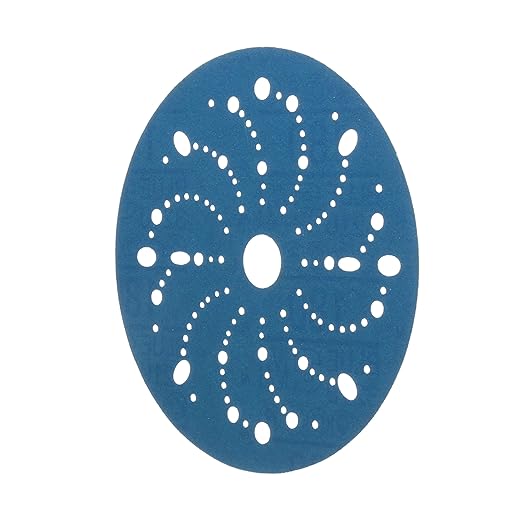 3M Hookit Blue Abrasive Disc 321U Multi-Hole, 36176, 6 in, 180, 50 Discs