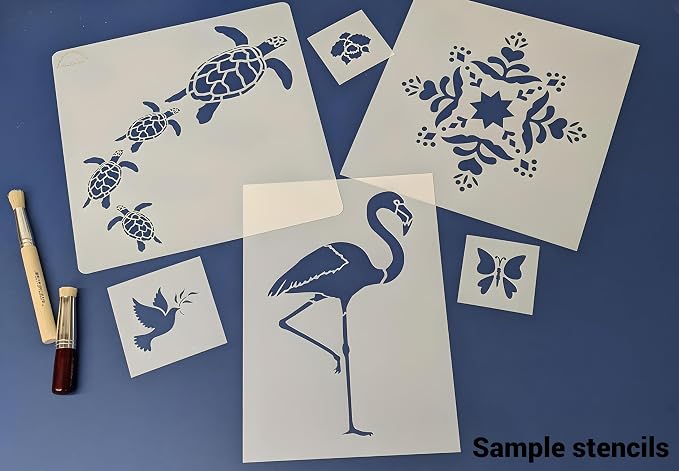 Art Nouveau 6 Stencil Template 4.25" x 8.8" Elegant Reusable Mylar Stencil - Image 6