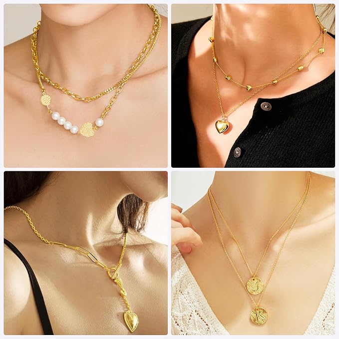 Ecoofor Gold Necklace Chains for Jewelry Making, 62.3 Feet 8 Rolls Jewelry - Image 6