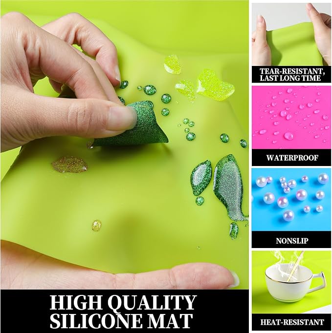LEOBRO Silicone Mat for Crafts, Craft Mats for Resin Molds, Jewelry Making - Image 4