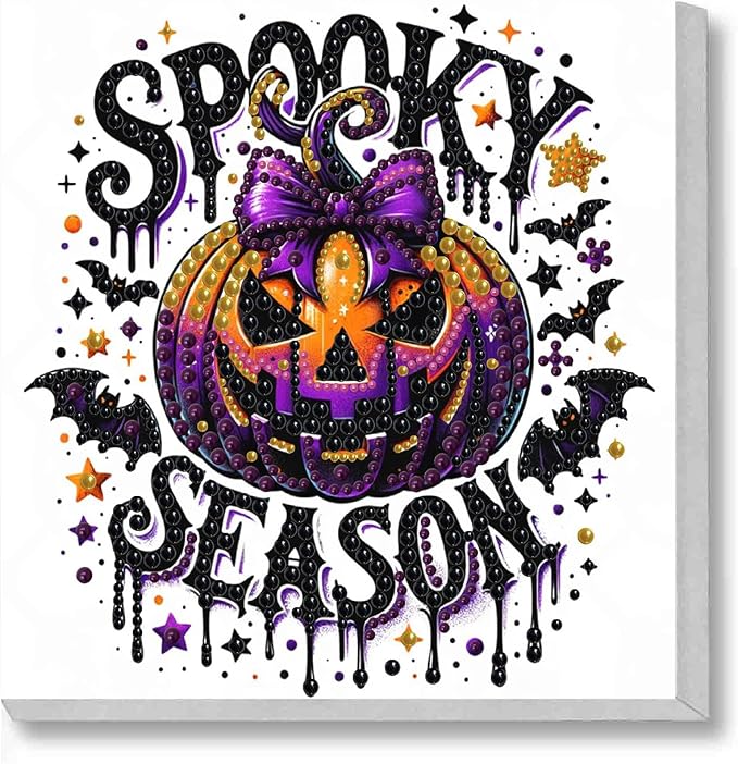 5D Pumpkin Pearl Painting Kit for Adults by DIYHomeDecor