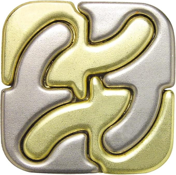 BePuzzled | Square Hanayama Metal Brainteaser Puzzle Mensa Rated Level 6 - Image 2