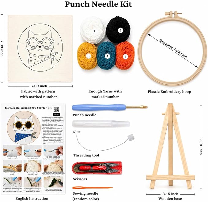 CELCRAFTIQUE Punch Needle Kits for Adults Beginner, Tool - Image 2
