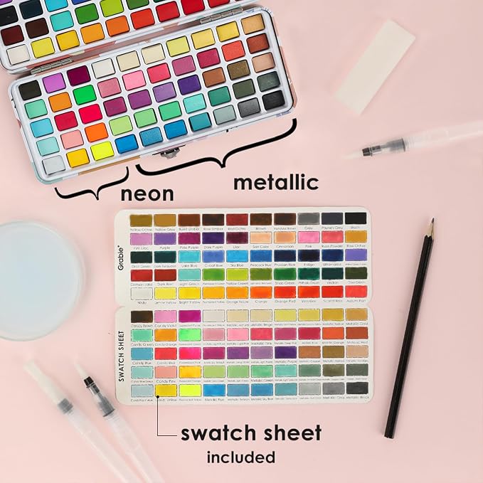 Grabie 100 Colors Watercolor Paint Set - Image 5