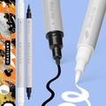 ARTISTRO 2 White & Black Dual-Tip Acrylic Paint Pens by ARTISTRO