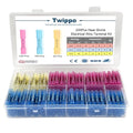 220Pcs Butt Terminal Connectors, Waterproof Heat Shrink Wire Connectors, Automotive Electrical Connector Terminals Kit, Crimp Connectors (22-10 Gauge)