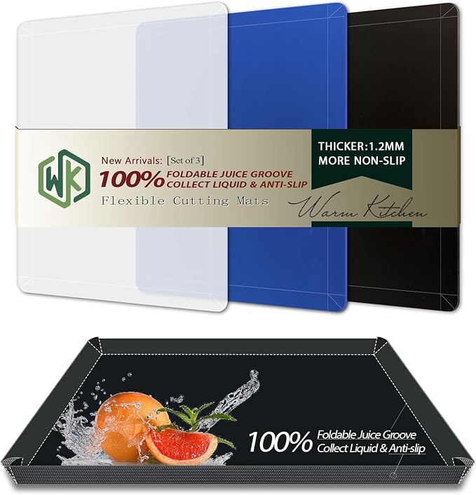 WK Flexible Plastic Cutting Boards Mats by WKHome