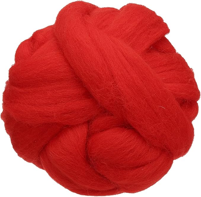 uxcell 3.53oz Wool Roving Yarn, Needle Felting Wool Fiber DIY Craft Needle Wet by uxcell