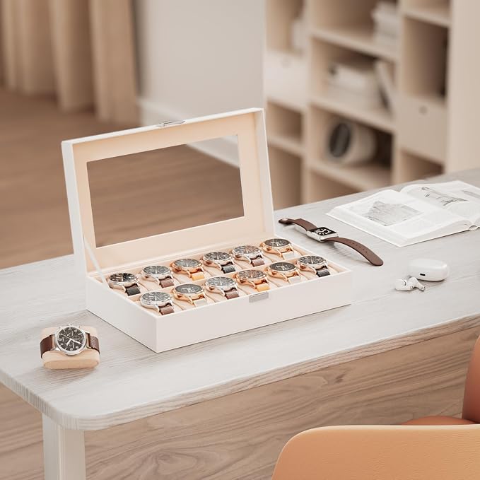 ProCase Watch Box Organizer, 12 Slot Watch Display Case - Image 6